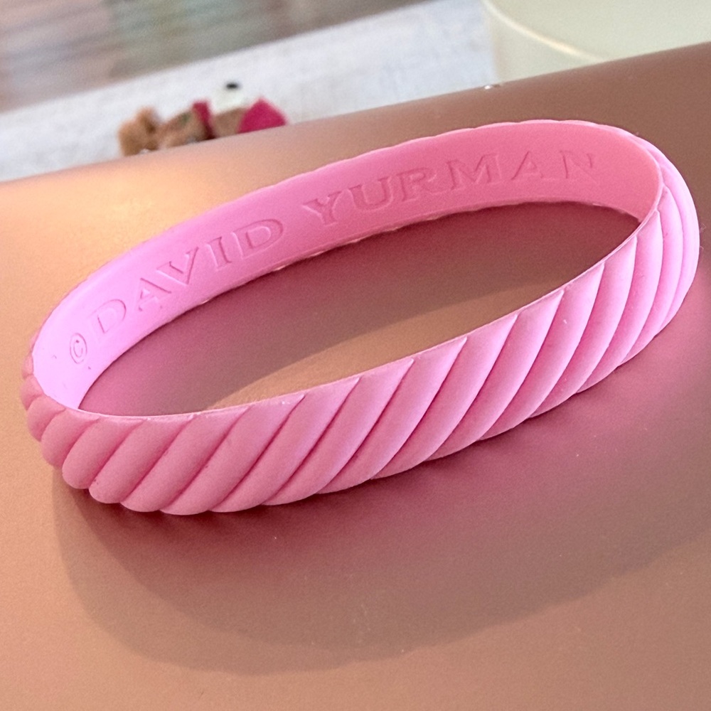 David Yurman Authentic Pink Rubber Bracelet - No Bag - Never Worn!